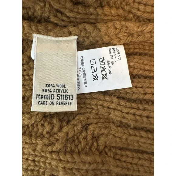 L.L.Bean Cardigan Sweater‎ Women Small Cableknit Cozy Fisherman Outdoor Preppy - Picture 4 of 8